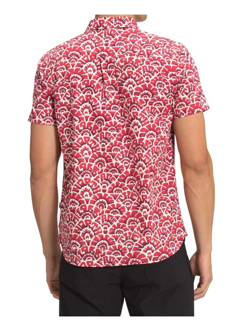The North Face Short Sleeve Pattern Shirt - Men's Red Ashbury Floral Print, L